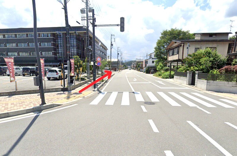 タカラスタンダード 高山ショールームまでの徒歩経路