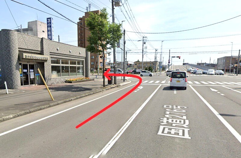 タカラスタンダード 苫小牧ショールームまでの車の経路