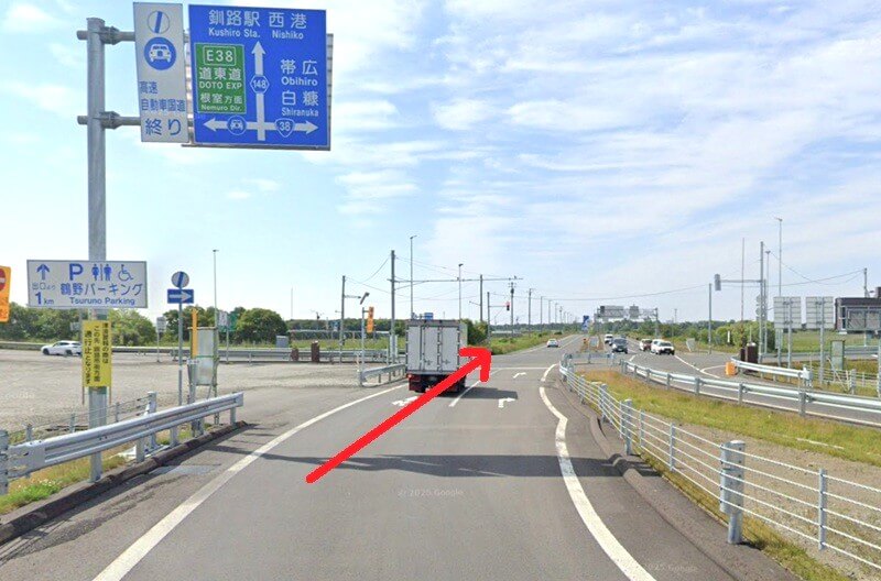 タカラスタンダード 釧路ショールームまでの車の経路