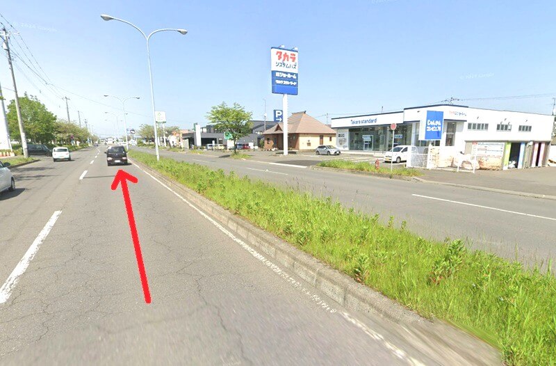 タカラスタンダード 釧路ショールームまでの車の経路