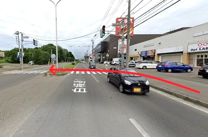 タカラスタンダード 道東ショールームまでの徒歩経路