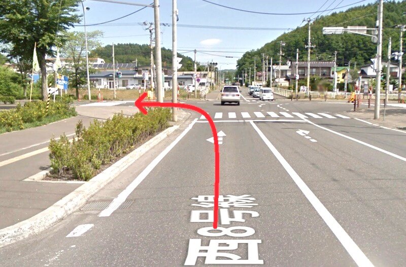 タカラスタンダード 北見ショールームまでの車の経路