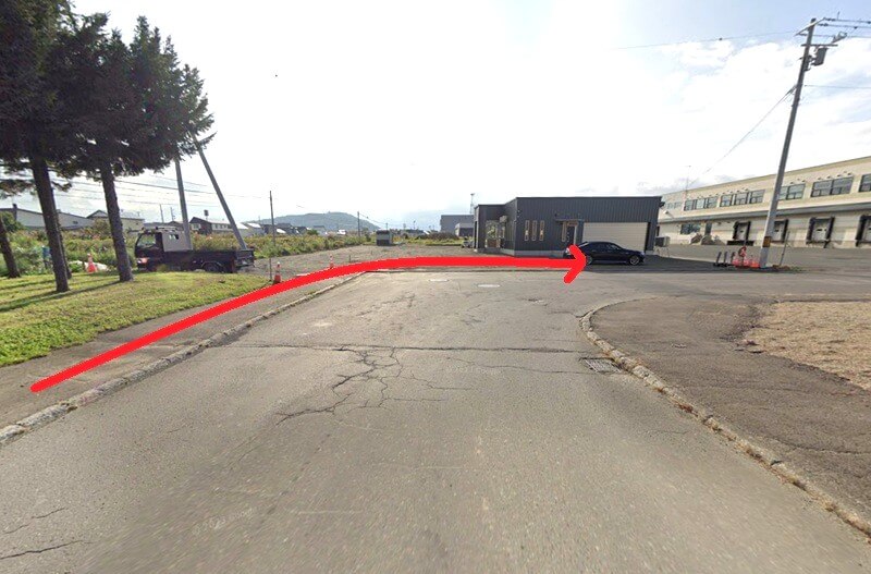 タカラスタンダード 北見ショールームまでの徒歩経路