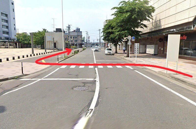 タカラスタンダード 青森ショールームまでの徒歩経路