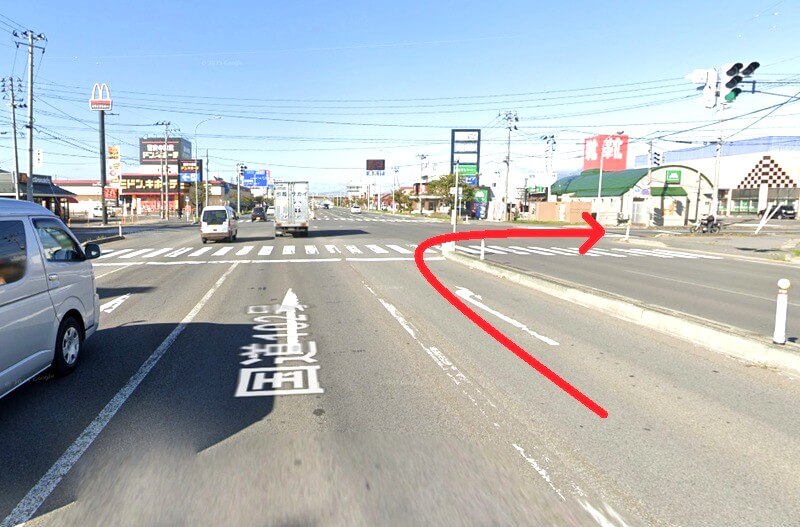 タカラスタンダード 弘前ショールームまでの車の経路