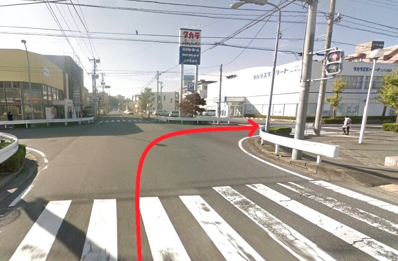 タカラスタンダード 八戸ショールームまでの車の経路