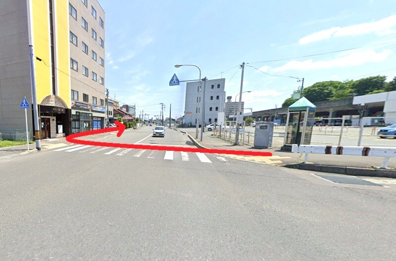 タカラスタンダード 八戸ショールームまでの徒歩経路