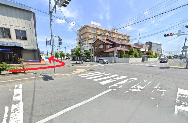 タカラスタンダード 八戸ショールームまでの徒歩経路