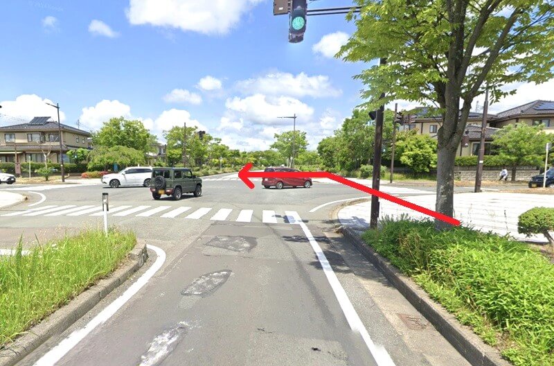 タカラスタンダード 秋田ショールームまでの徒歩経路