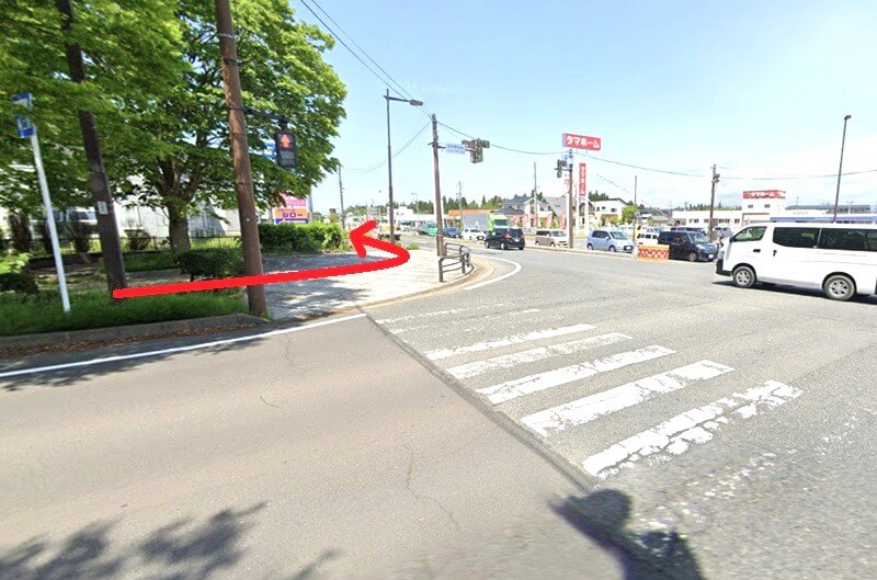 タカラスタンダード 秋田ショールームまでの徒歩経路