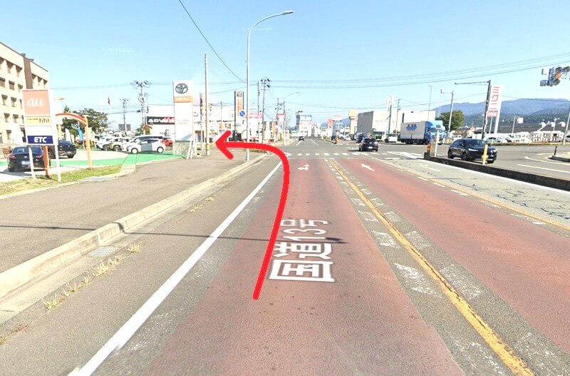 タカラスタンダード 横手ショールームまでの車の経路