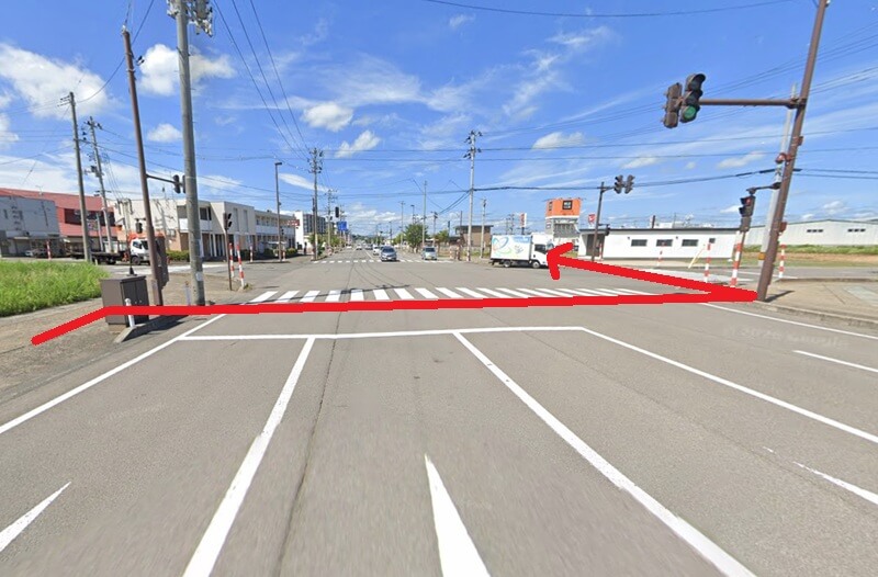 タカラスタンダード 横手ショールームまでの徒歩経路