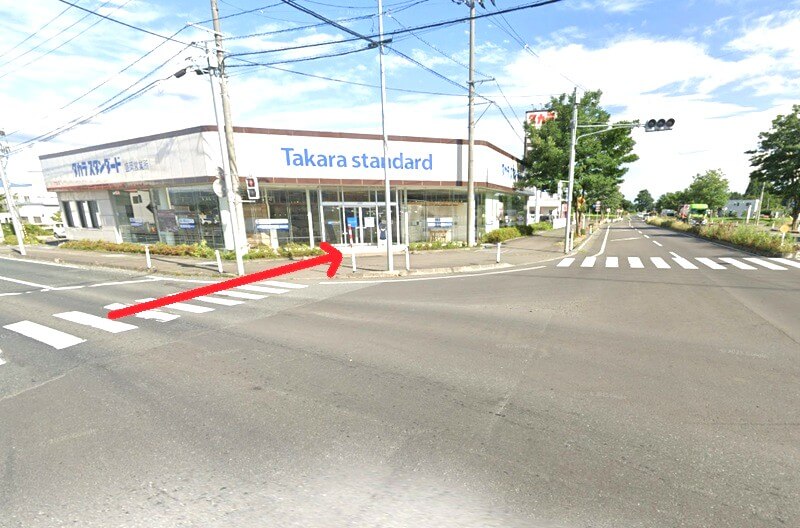 タカラスタンダード 盛岡ショールームまでの徒歩経路