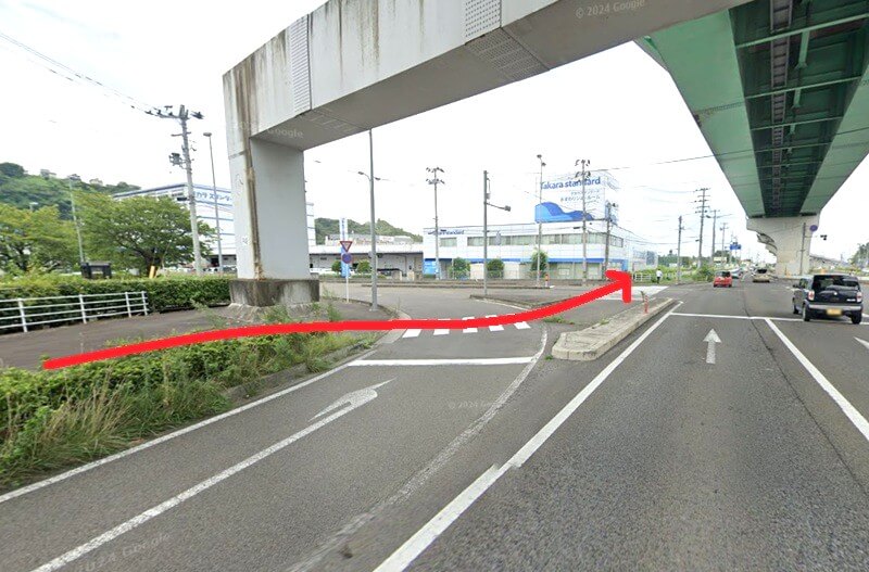 タカラスタンダード 仙台ショールームまでの徒歩経路
