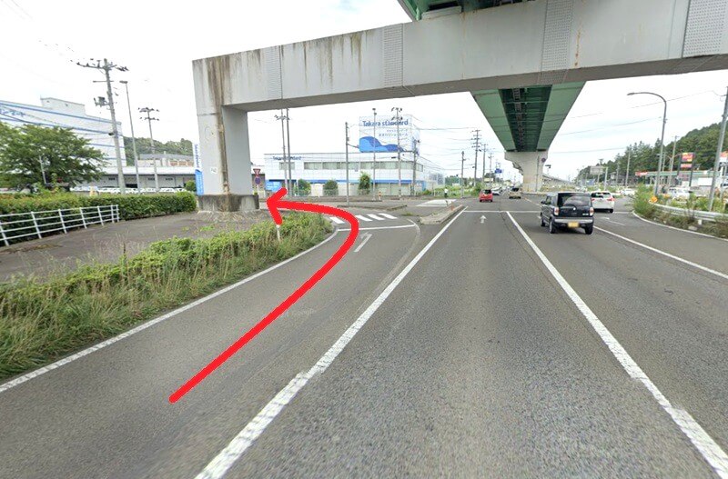 タカラスタンダード 仙台ショールームまでの車の経路
