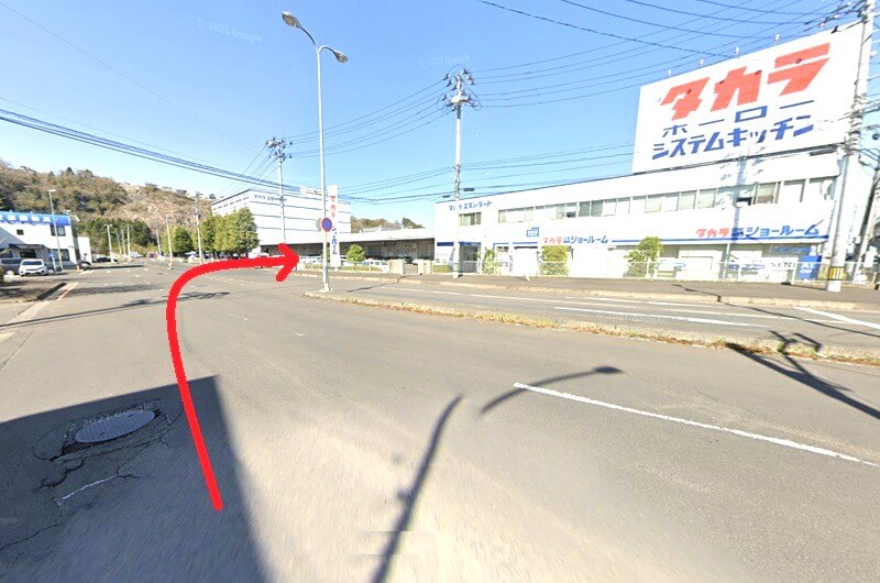 タカラスタンダード 仙台ショールームまでの車の経路