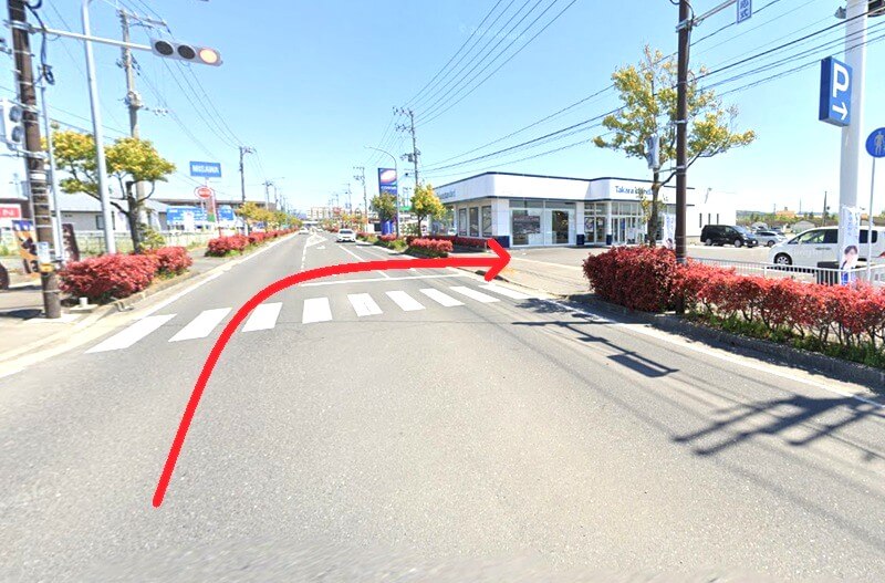 タカラスタンダード 石巻ショールームまでの車の経路