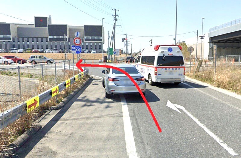 タカラスタンダード 石巻ショールームまでの車の経路