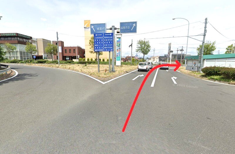 タカラスタンダード 福島ショールームまでの車の経路