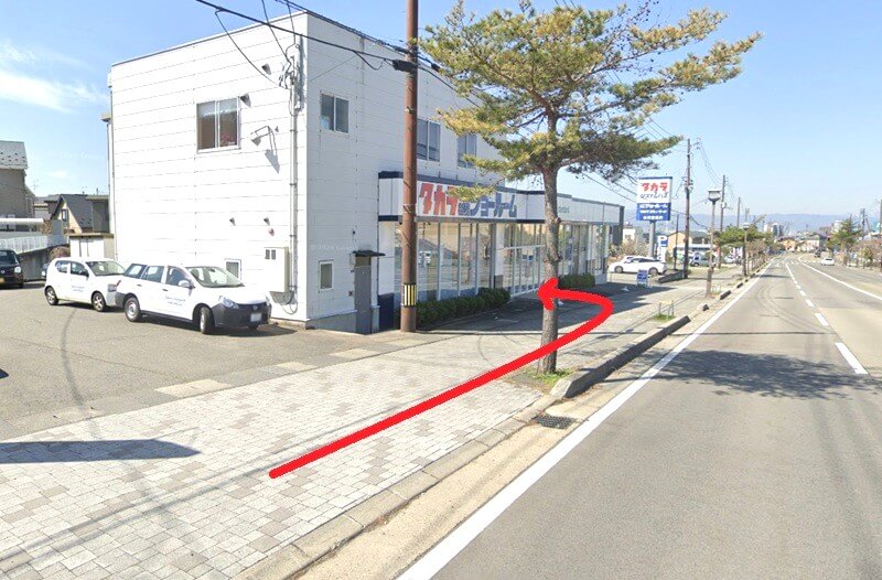 タカラスタンダード 会津ショールームまでの徒歩経路