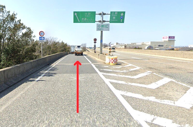 タカラスタンダード 新潟ショールームまでの車の経路