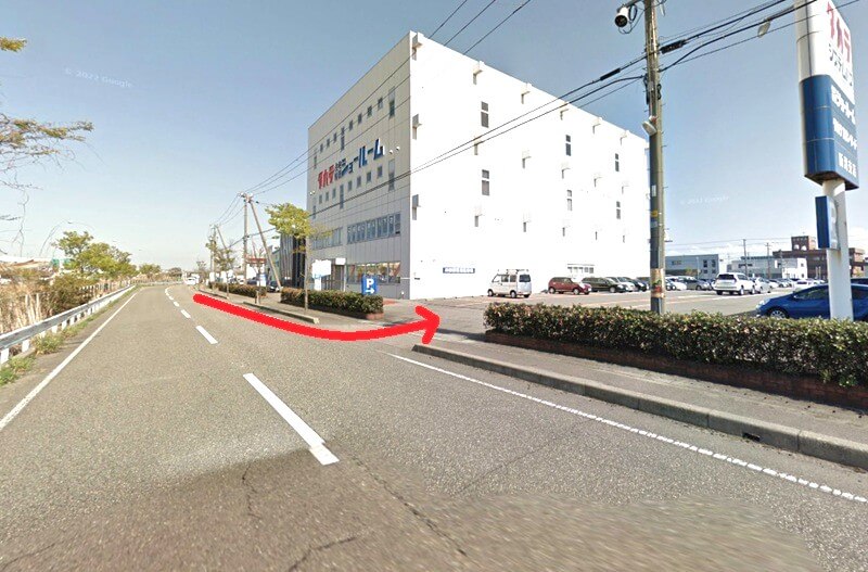 タカラスタンダード 新潟ショールームまでの車の経路