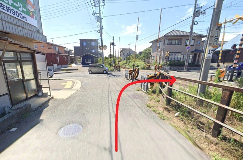 タカラスタンダード 新潟ショールームまでの徒歩経路