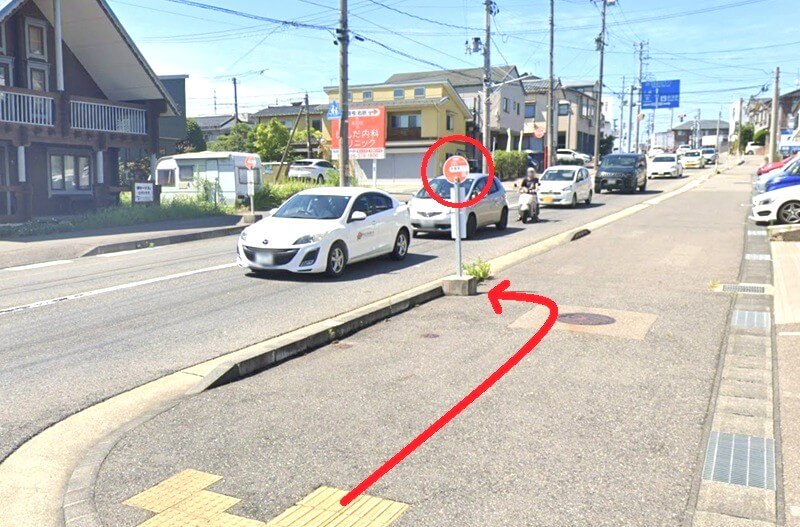 タカラスタンダード 新潟ショールームまでの徒歩経路