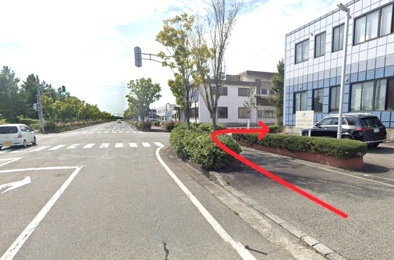 タカラスタンダード 新潟ショールームまでの徒歩経路