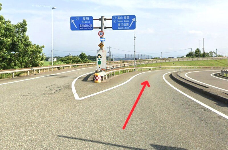 タカラスタンダード 上越ショールームまでの車の経路