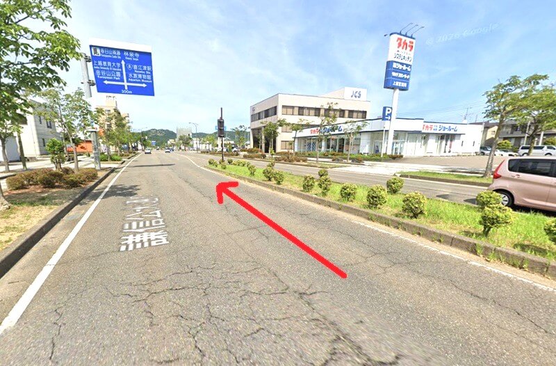 タカラスタンダード 上越ショールームまでの車の経路