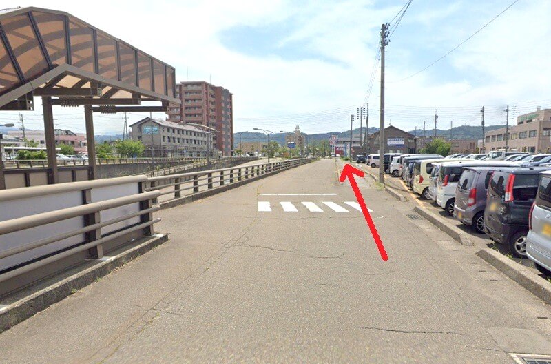 タカラスタンダード 上越ショールームまでの徒歩経路