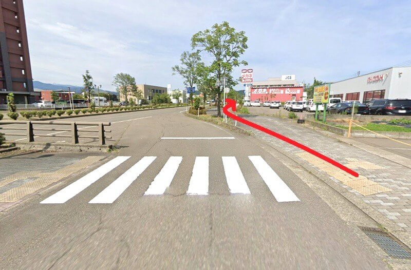 タカラスタンダード 上越ショールームまでの徒歩経路