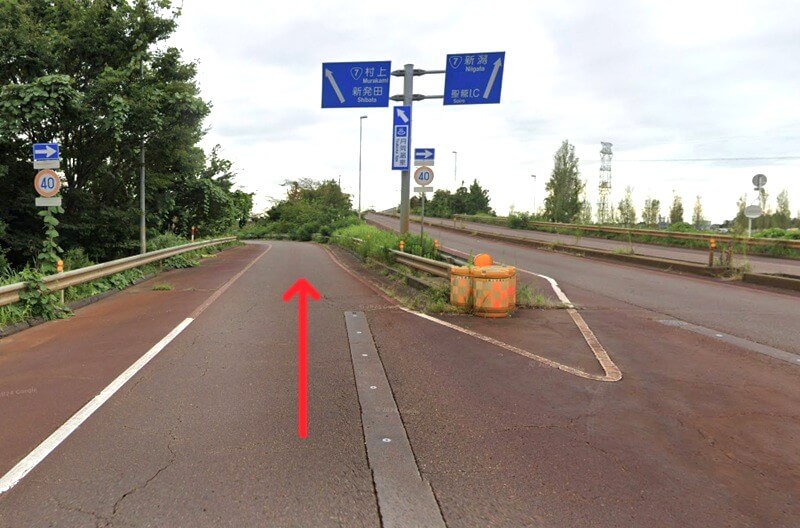 タカラスタンダード 新発田ショールームまでの車の経路