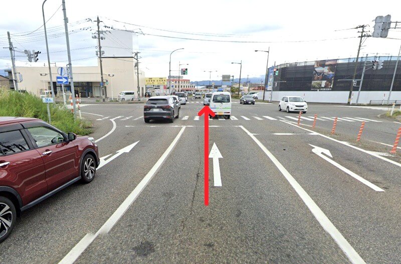 タカラスタンダード 新発田ショールームまでの車の経路