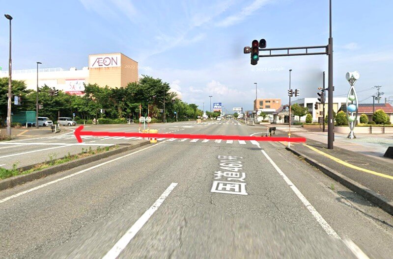 タカラスタンダード 新発田ショールームまでの徒歩経路