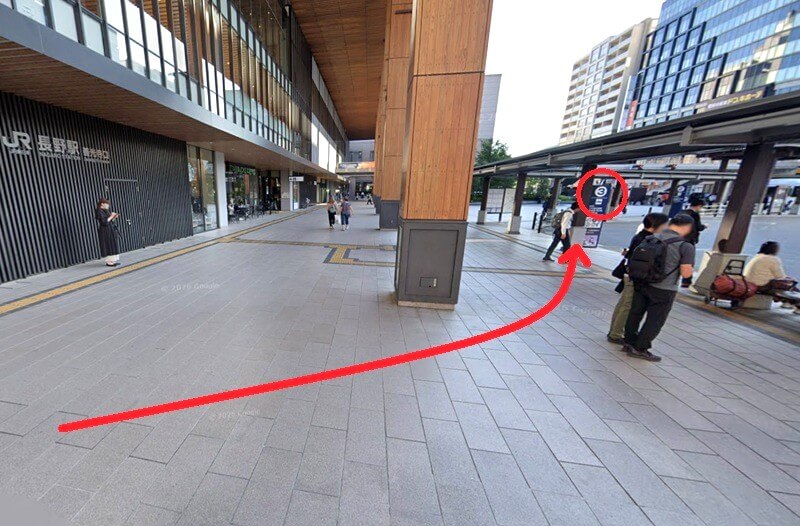 タカラスタンダード 長野ショールームまでの徒歩経路