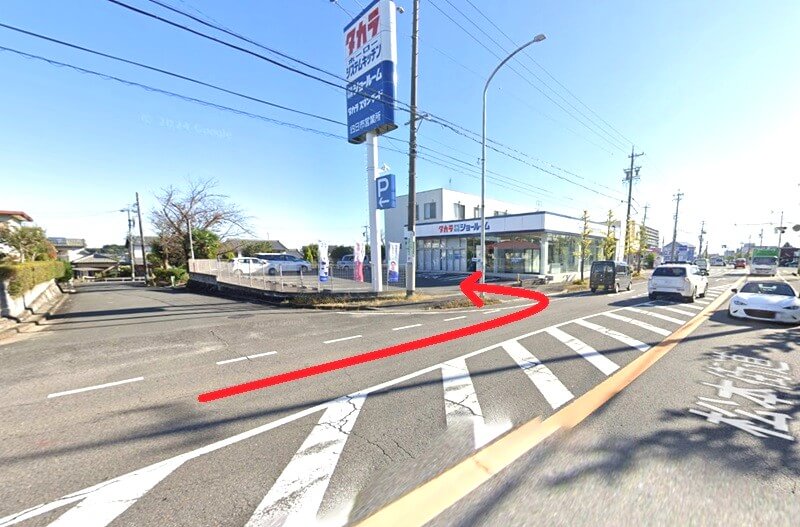 タカラスタンダード 四日市ショールームまでの車の経路