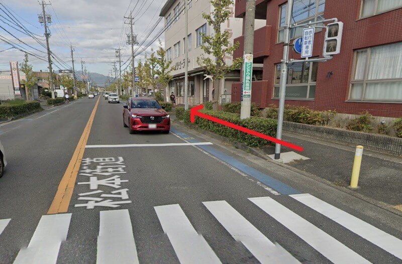 タカラスタンダード 四日市ショールームまでの徒歩経路