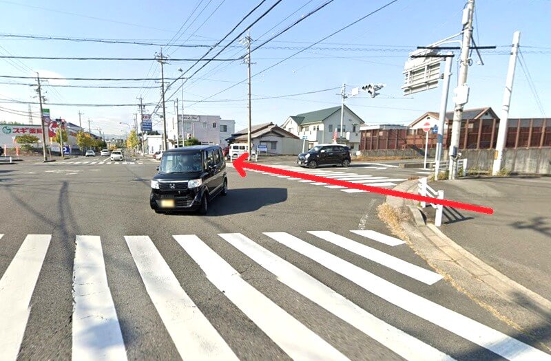 タカラスタンダード 四日市ショールームまでの徒歩経路