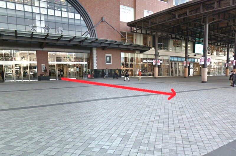 タカラスタンダード 大分ショールームまでの徒歩経路