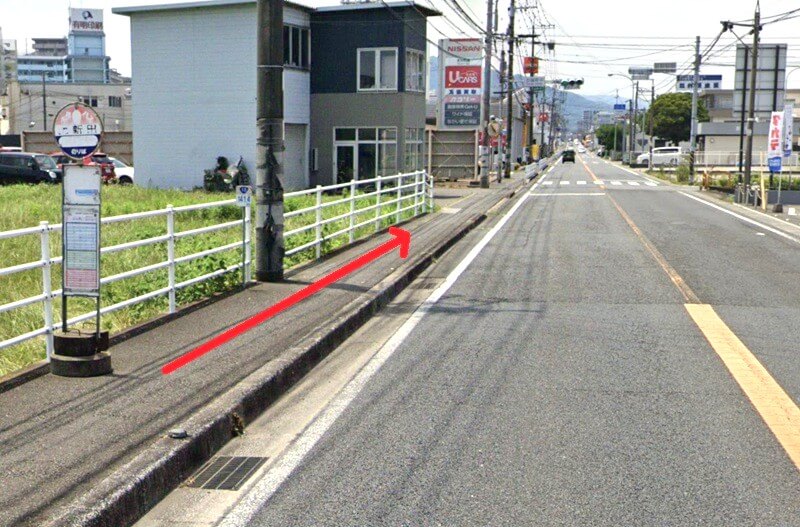 タカラスタンダード 大分ショールームまでの徒歩経路