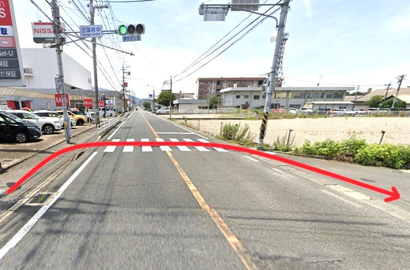 タカラスタンダード 大分ショールームまでの徒歩経路