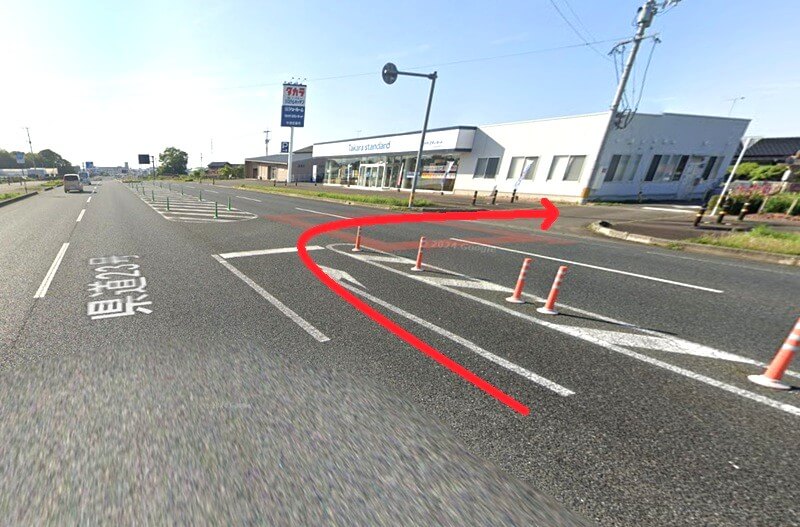 タカラスタンダード 中津ショールームまでの車の経路
