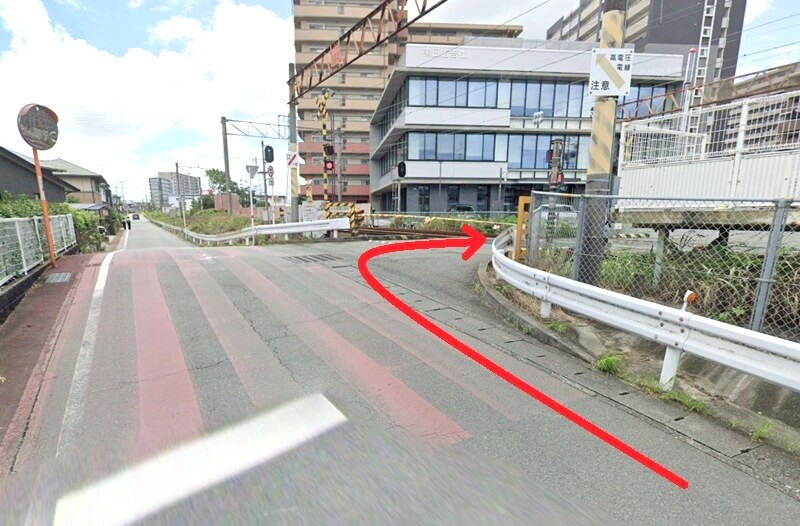 タカラスタンダード 熊本ショールームまでの徒歩経路