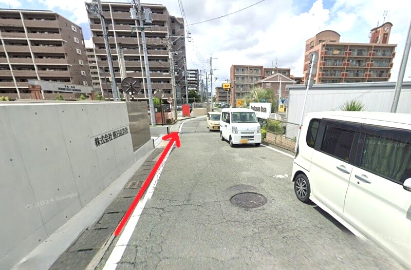 タカラスタンダード 熊本ショールームまでの徒歩経路