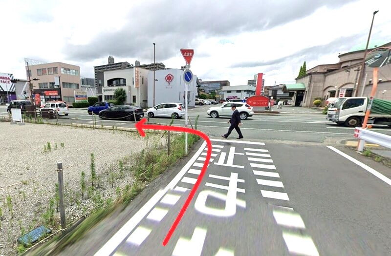 タカラスタンダード 熊本ショールームまでの徒歩経路