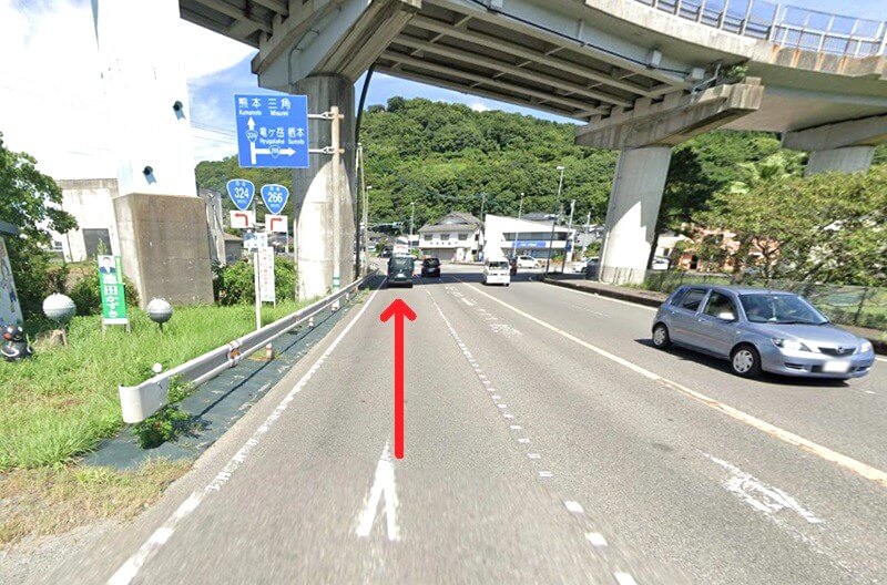 タカラスタンダード 天草ショールームまでの車の経路