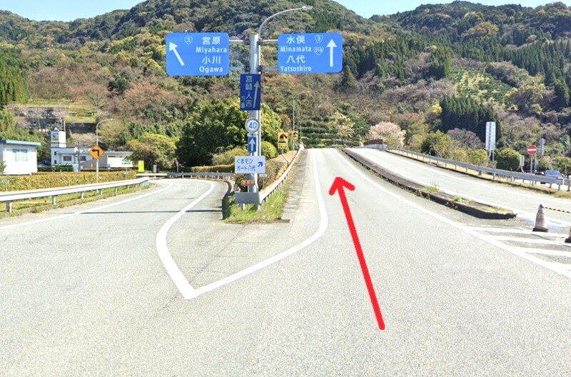 タカラスタンダード 八代ショールームまでの車の経路