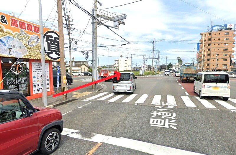 タカラスタンダード 宮崎ショールームまでの徒歩経路